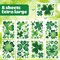 St Patricks Day Window Clings, Extra Large Shamrock Window Stickers Decorations for St. Patricks Window Decorations, 8 Sheets